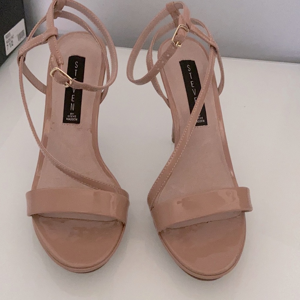 Steve Madden Rees Ankle Strap Dress Sandals, Nude